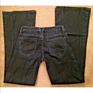 MISS ME Flare Leg Lawrence Denim Jeans Dark Wash Low Rise Bell Bottoms Designer